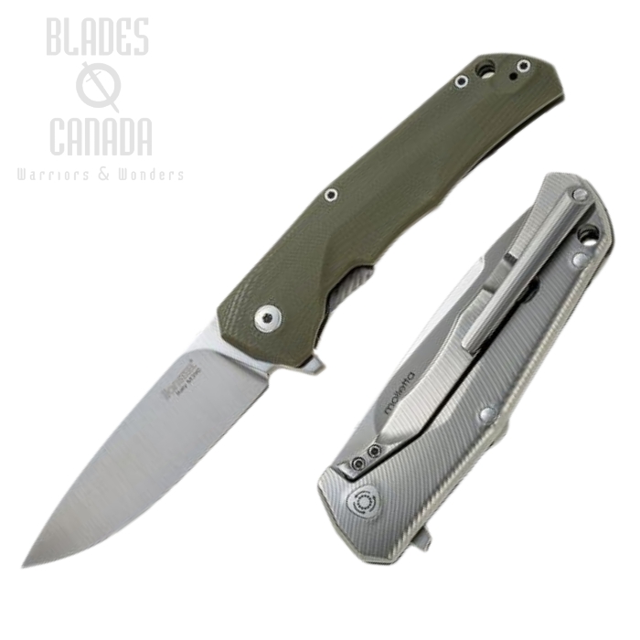 Lion Steel T.R.E. Flipper Framelock Knife, M390, G10 Green/Titanium TRE GGR